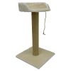 Когтеточка-лежак 40х40х70 см, с канатом, кремовый 
