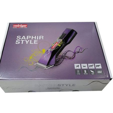 Машинка Heiniger Saphir Style для стрижки животных, собак, кошек с 2-я аккумуляторами и лезвием #10 1,5 мм