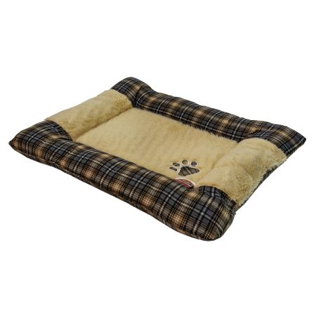 Лежанка матрас для собак 105х85х11 см, бежевый, клетка
