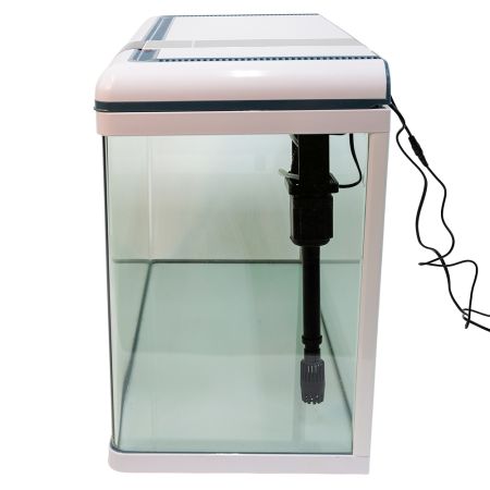 Аквариум Boyu Suspension XF-80, 128 л, панорамный, сенсорный LED светильник и фильтр, белый