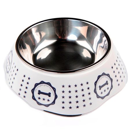 Миска для собак и кошек, 11x16x4.8 см, 180 мл, косточка