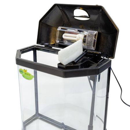 Аквариум Boyu LJ-380 25 л с системой фильтрации и освещением, черный