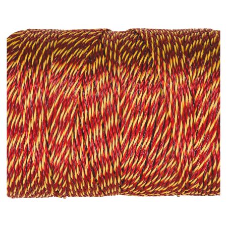 Провод для электропастуха FarmGuard красный с желтым 3 мм / 1000 м / 3x0,2 мм