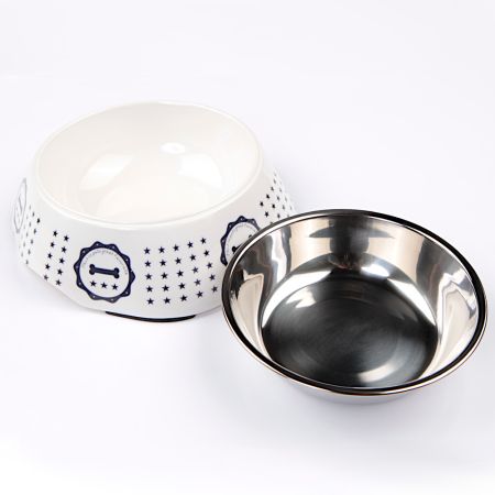 Миска для собак и кошек, 11x16x4.8 см, 180 мл, косточка