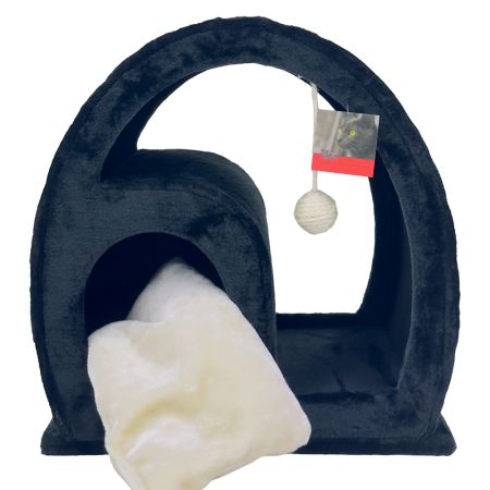 Когтеточка-домик 50х40х50 см, черный Когтеточка-домик 50х40х50 см, черный