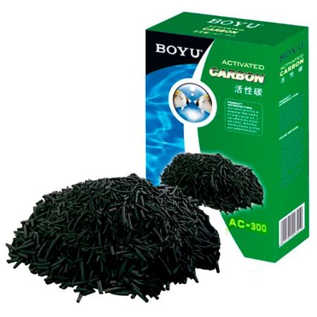 Наполнитель угольный Boyu AC-300 для фильтра аквариума, 300 г Наполнитель угольный Boyu AC-300 для фильтра аквариума, 300 г