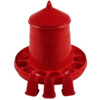 Кормушка бункерная 2 кг пластик с решеткой с круглыми отверстиями на ножках