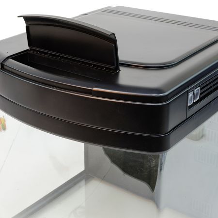 Аквариум Boyu Happy Family HS-45A панорамный, 65 л, с фильтром, УФ-стерилизатором и освещением, черный