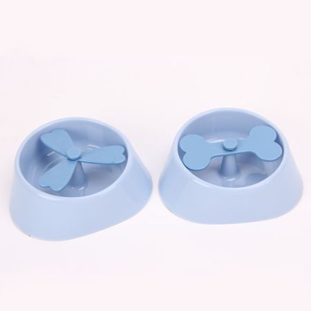 Миска медленного кормления животных игровая 15.5x4.7 см, 350 мл, голубой