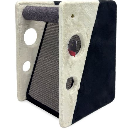 Когтеточка-домик 40х38х55 см, серый