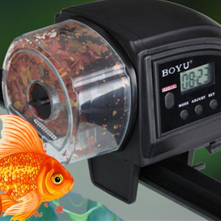 Автокормушка для рыб в аквариум Boyu ZW-66 с ЖК дисплеем и таймером