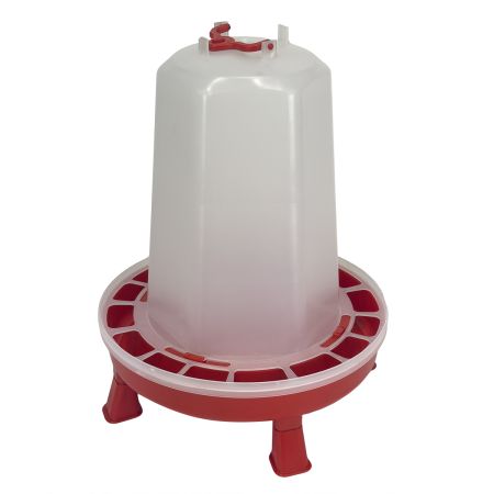 Поилка вакуумная 15 л с винтовой пробкой и ручкой на ножках для кур, домашней птицы