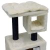 Когтеточка-комплекс 40х30х67 см, с подушками, кремовый