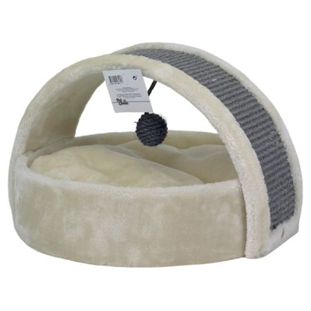 Когтеточка-лежак 40х42х30 см, кремовый