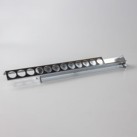 Кормушка лотковая 50 см оцинкованная сталь 24 отверстий для цыплят