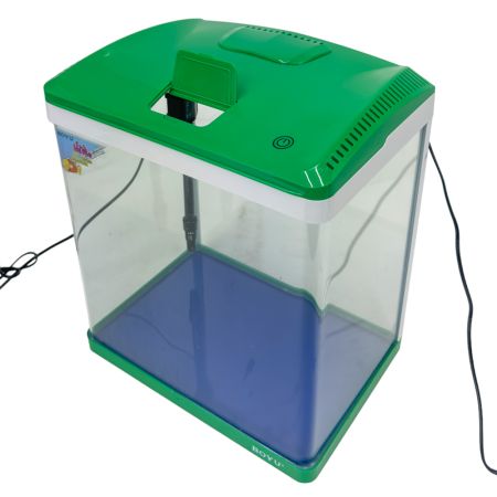 Аквариум Boyu EC-400 панорамный, 33 л, с фильтром и LED-лампой, зеленый