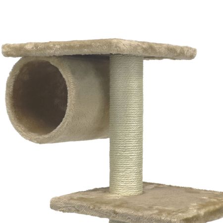 Когтеточка-комплекс 30х30х88 см с цилиндром, бежевый