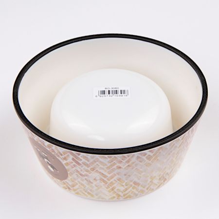 Миска меламиновая для кошек и собак, диаметр 15 см, 350 мл, пудель