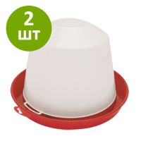 Поилка вакуумная 3,5 л для цыплят и мелкой птицы, комплект 2 шт.