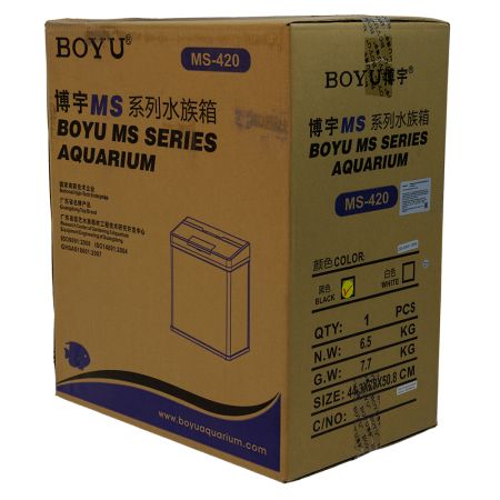 Аквариум Boyu MS-420 31 л с LED светильником и фильтром, черный Аквариум Boyu MS-420 31 л с LED светильником и фильтром, черный