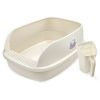Лоток для кошек XL с совком Catidea 63х45х25 см, кремовый