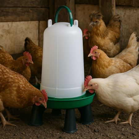 Поилка вакуумная 1,5 л на ножках, с ручкой