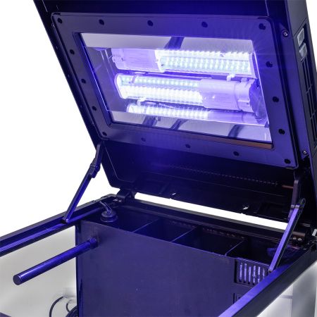 Аквариум Boyu Happy Family HS-45A панорамный, 65 л, с фильтром, УФ-стерилизатором и освещением, черный