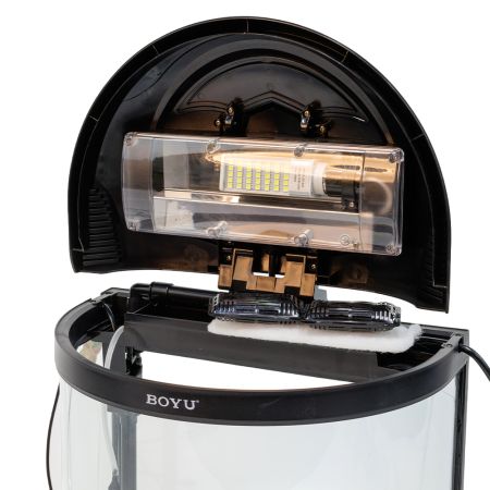 Аквариум Boyu BYG-26 полукруглый 26 л, с фильтром и освещением, черный