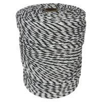 Провод для электропастуха FarmGuard белый с черным 3 мм / 500 м / 5x0,2 мм SS+1х0,2 мм CU