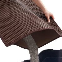 Двухслойный коврик под лоток 55х75 см для кошачьего туалета, коричневый  