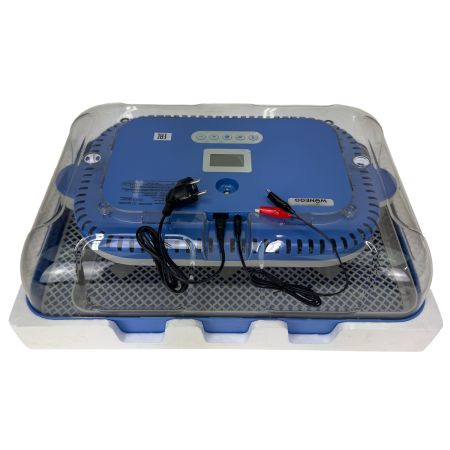 Инкубатор HHD 70H автоматический на 70 яиц, с контролем влажности и овоскопом на 220В/12В от сети и аккумулятора