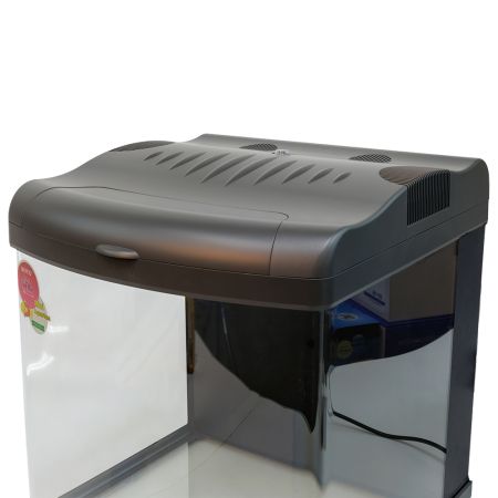 Аквариум Boyu Mini MT-508A, 80 л, с фильтром, 1 LED лампа, серый