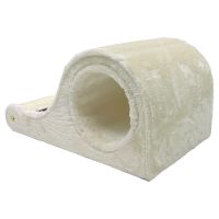 Когтеточка-волна для кошек 50х30х25 см с туннелем, кремовый