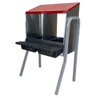 Гнездо для кур несушек 2 секции, на ножках, с яйцесборником