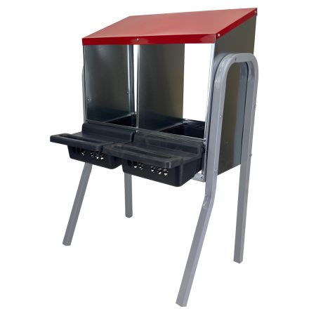 Гнездо для кур несушек 2 секции, на ножках, с яйцесборником