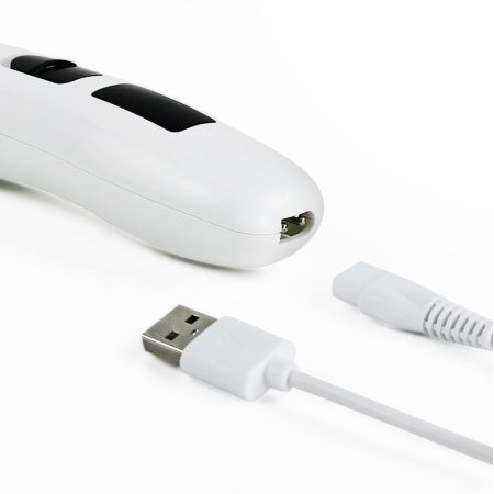 Машинка аккумуляторная для стрижки собак и кошек Petwant с керамическим лезвием, белая, USB