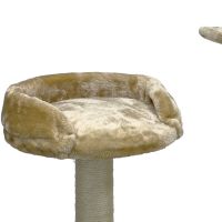 Когтеточка-комплекс с домиком 60х30х96 см, бежевый