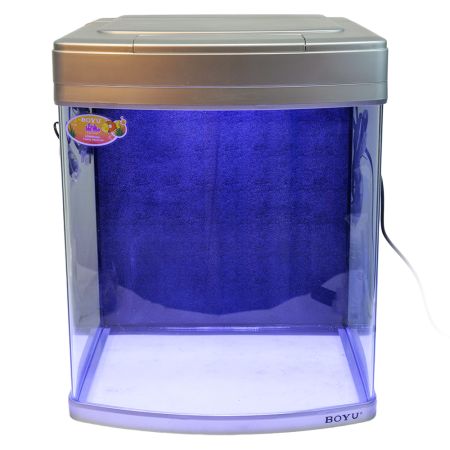 Аквариум Boyu Happy Family HS-60A панорамный, 128 л, с фильтром, УФ-стерилизатором, освещением и нагревателем, черный