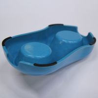 Миска двойная, 26.5x15.5x7 см, 200+200 мл, голубой Миска двойная, 26.5x15.5x7 см, 200+200 мл, голубой