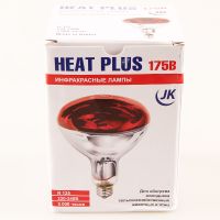Лампа инфракрасная 175 Bт JK Lighting, E27 BR125, закаленное стекло, красная