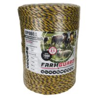 Провод для электропастуха FarmGuard желтый с черным 2,5 мм / 1000 м / 6х0,2 мм SS